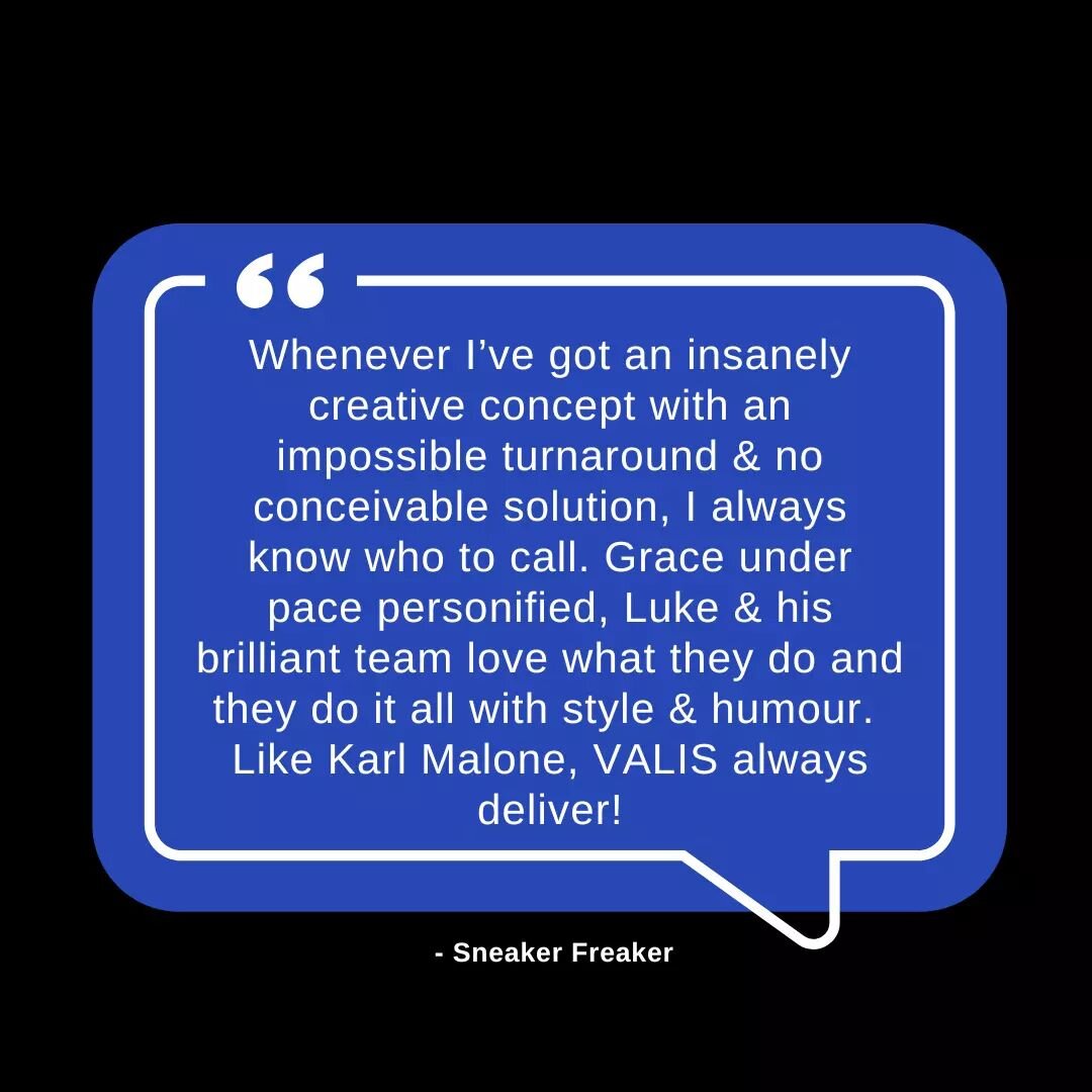 &quot;Whenever I&rsquo;ve got an insanely creative concept with an impossible turnaround &amp; no conceivable solution, I always know who to call. 

Grace under pace personified, Luke &amp; his brilliant team love what they do and they do it all with