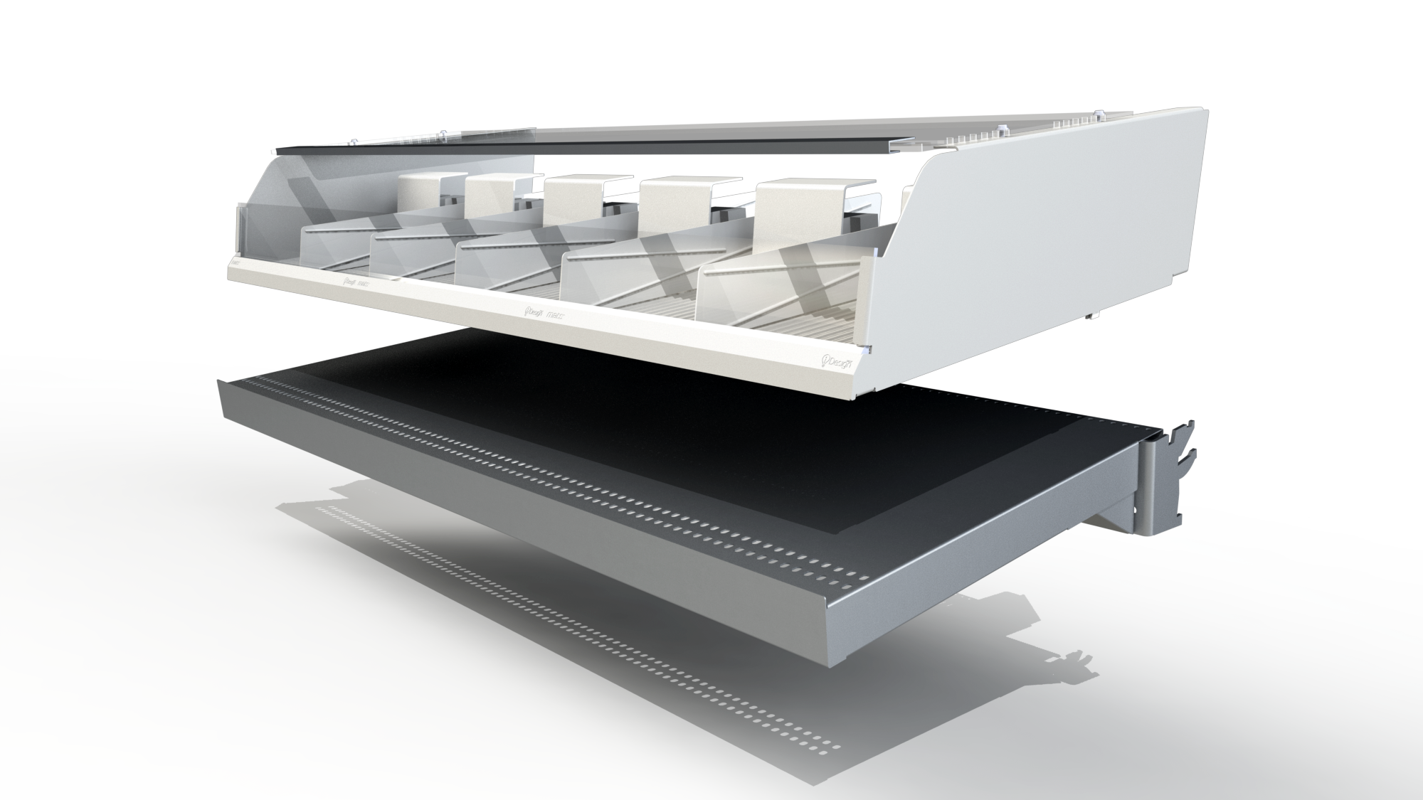 OVERLAY SHELF The MATS system can fit on most existing shelves or can be installed with our own exclusive "All-in-One" shelf