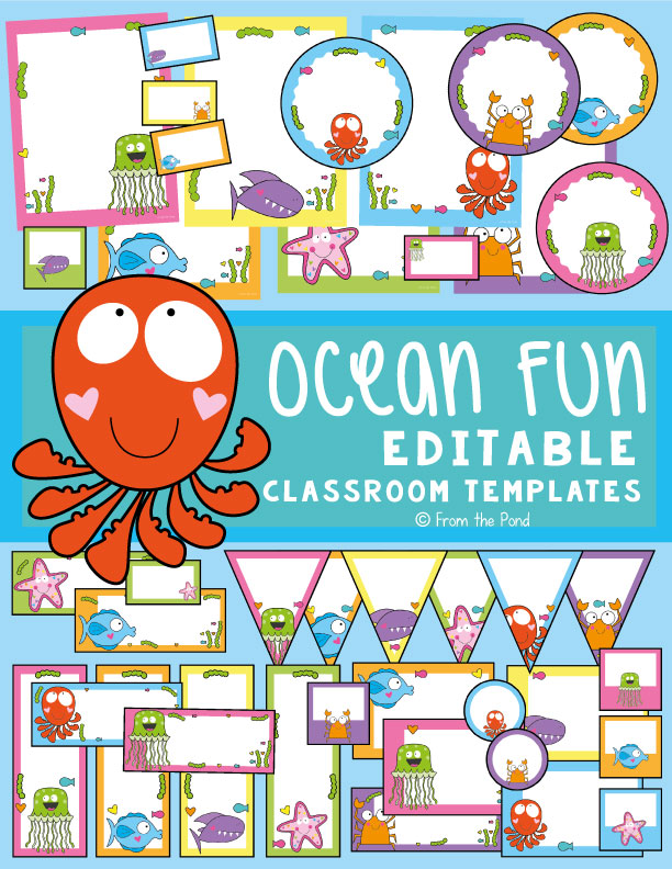 Boho Ocean Classroom Decor Bundle Easy and Modern Classroom - Etsy