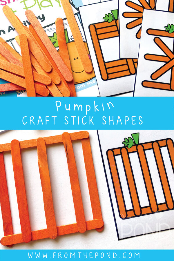 Students will copy the shape design on each card using craft sticks!