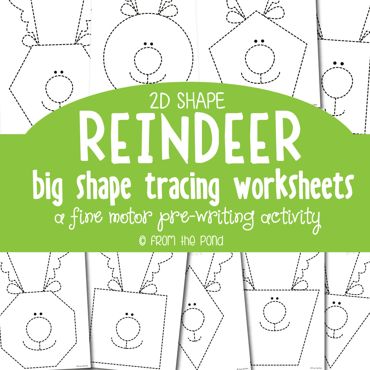 Reindeer Shape Tracing Pages