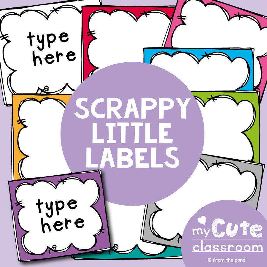 Scrappy Square Labels