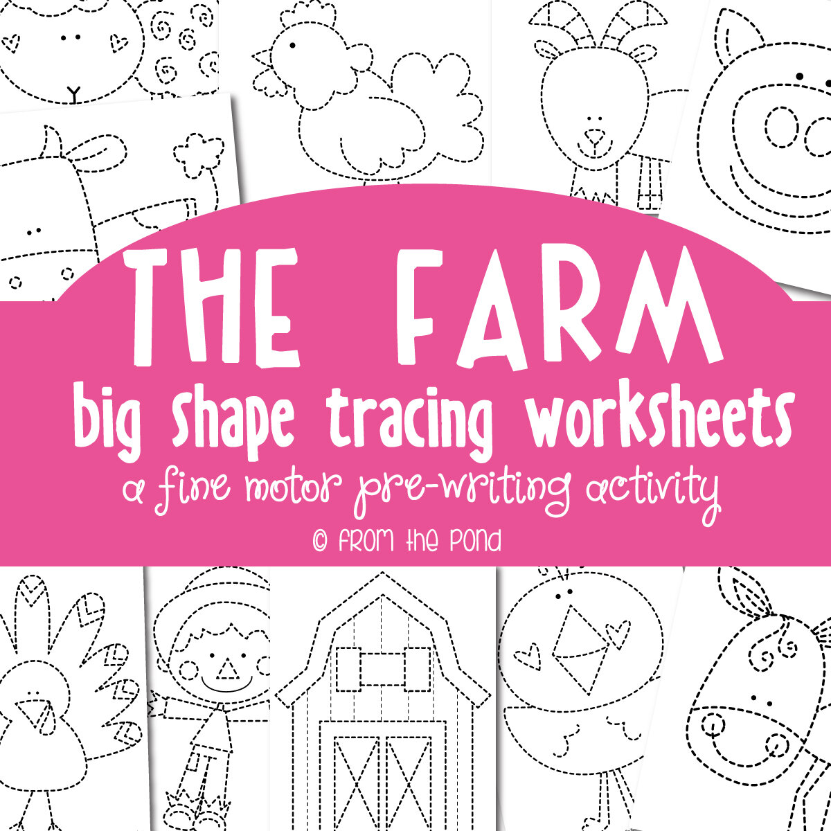 Farm Friends Tracing Pages