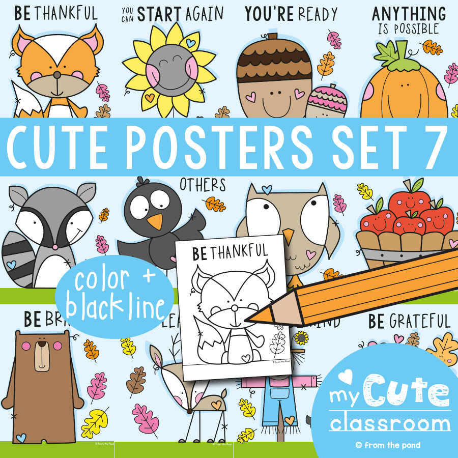 Cute Posters Set 7 - Autumn