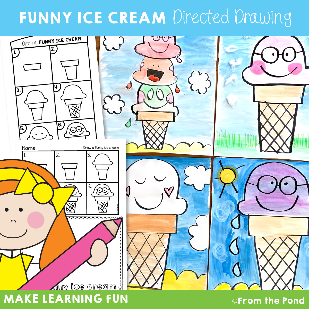 Funny Ice Cream Drawing