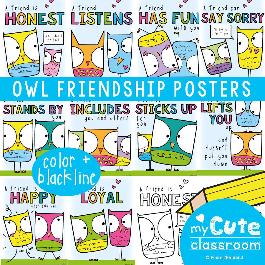 Owl Friendship Posters