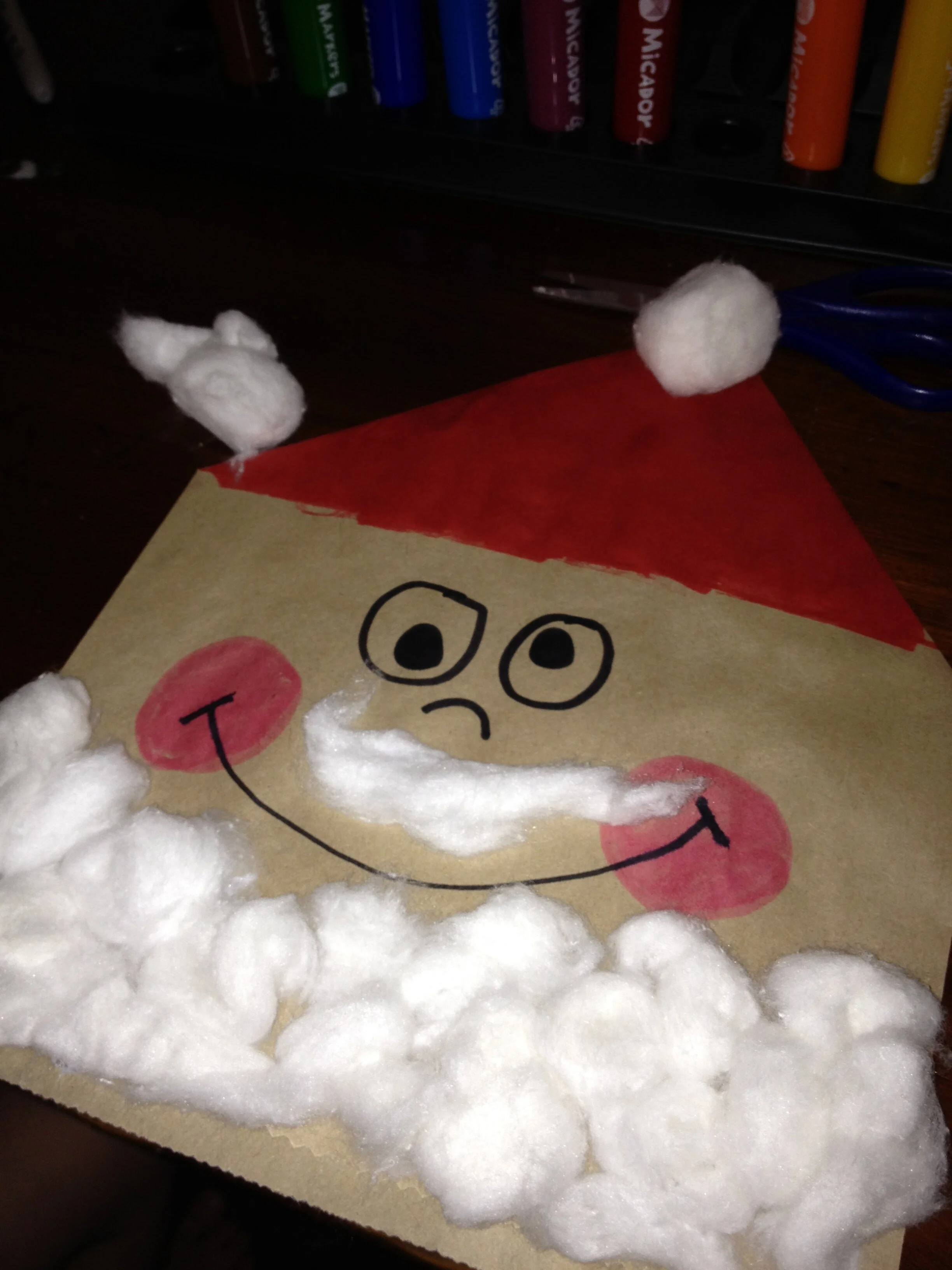 Santa Paper Bag Puppet