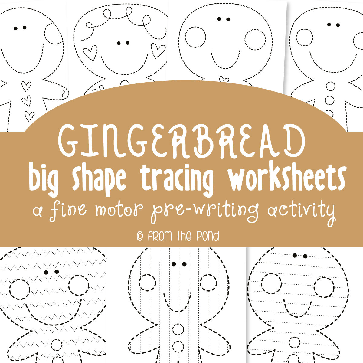 Gingerbread Tracing Pages