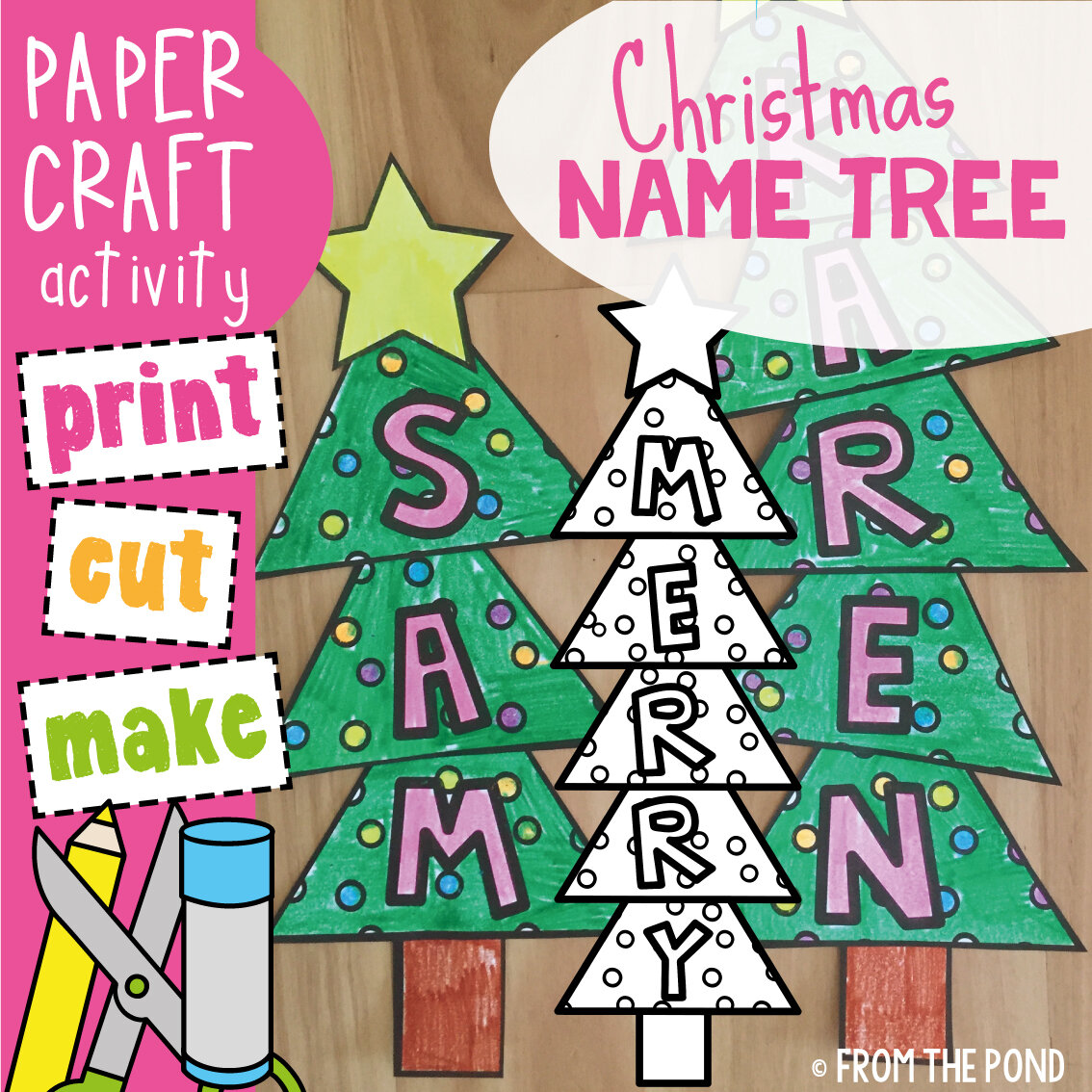 Christmas Tree Name Craft