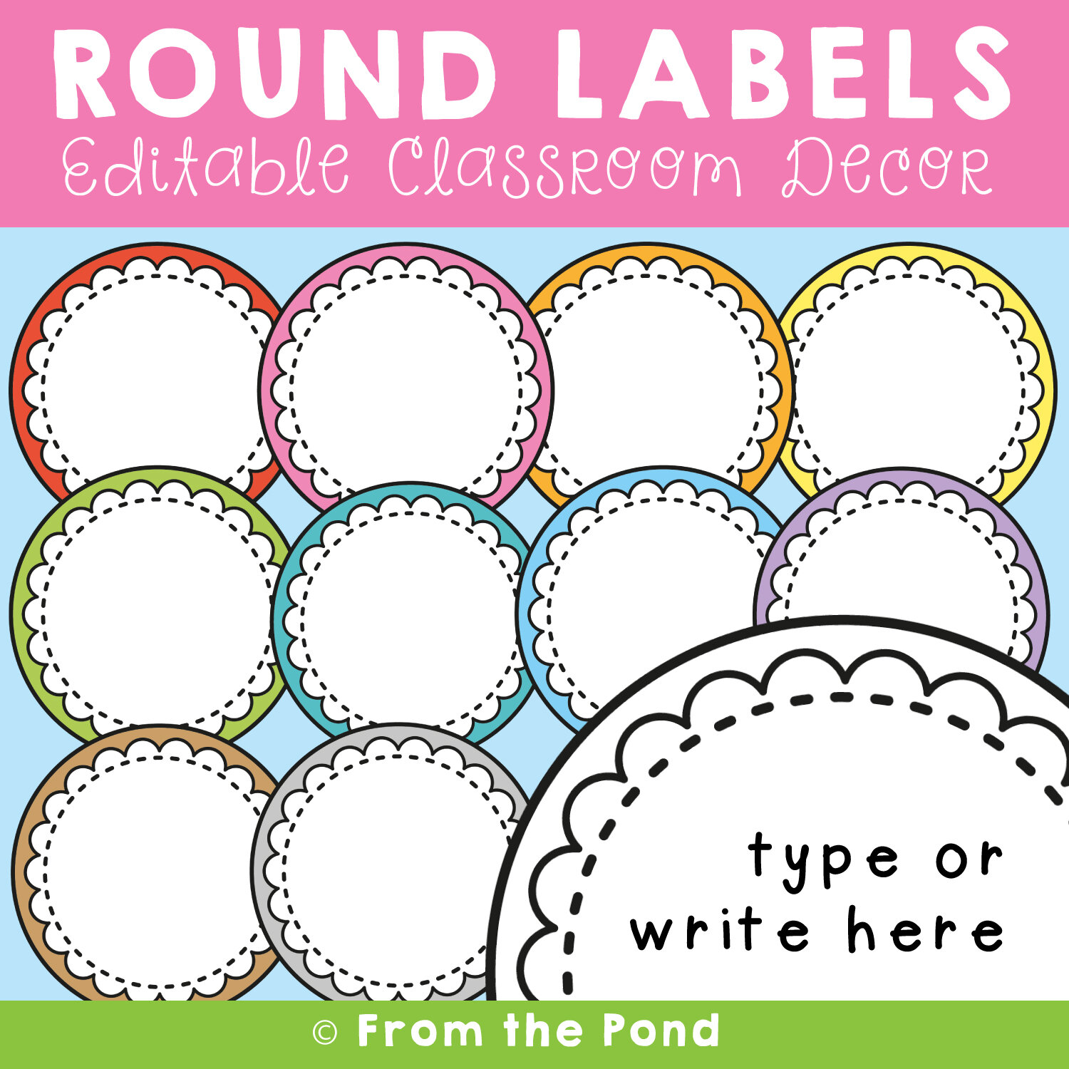 Classroom Labels. Class rounded