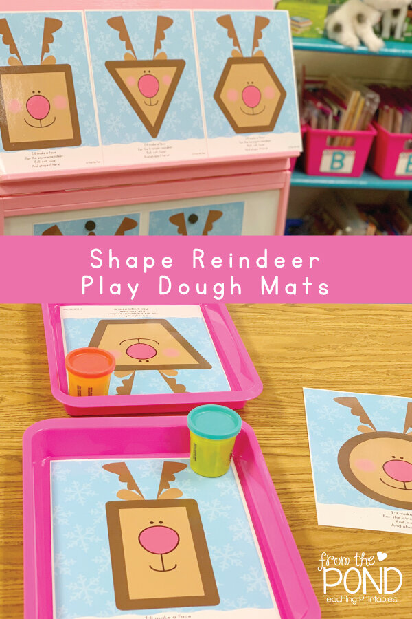 Reindeer Shape Play Dough Mats