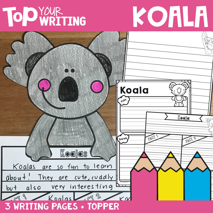 Koala Writing Topper