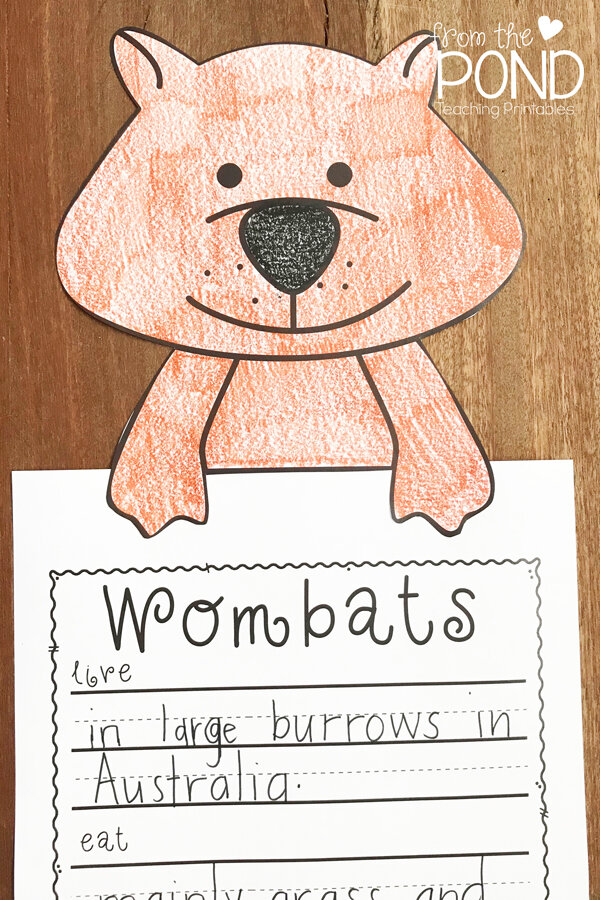 Wombat Writing Topper