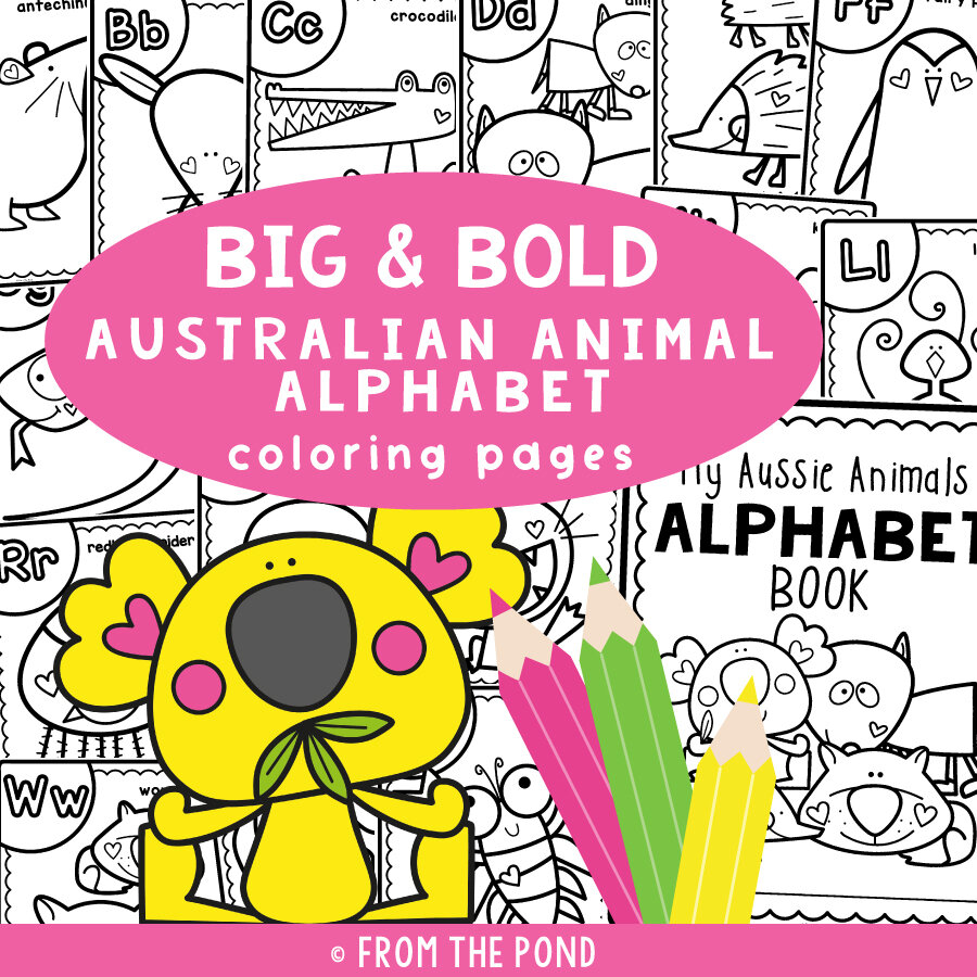 Australian Animals Coloring Book