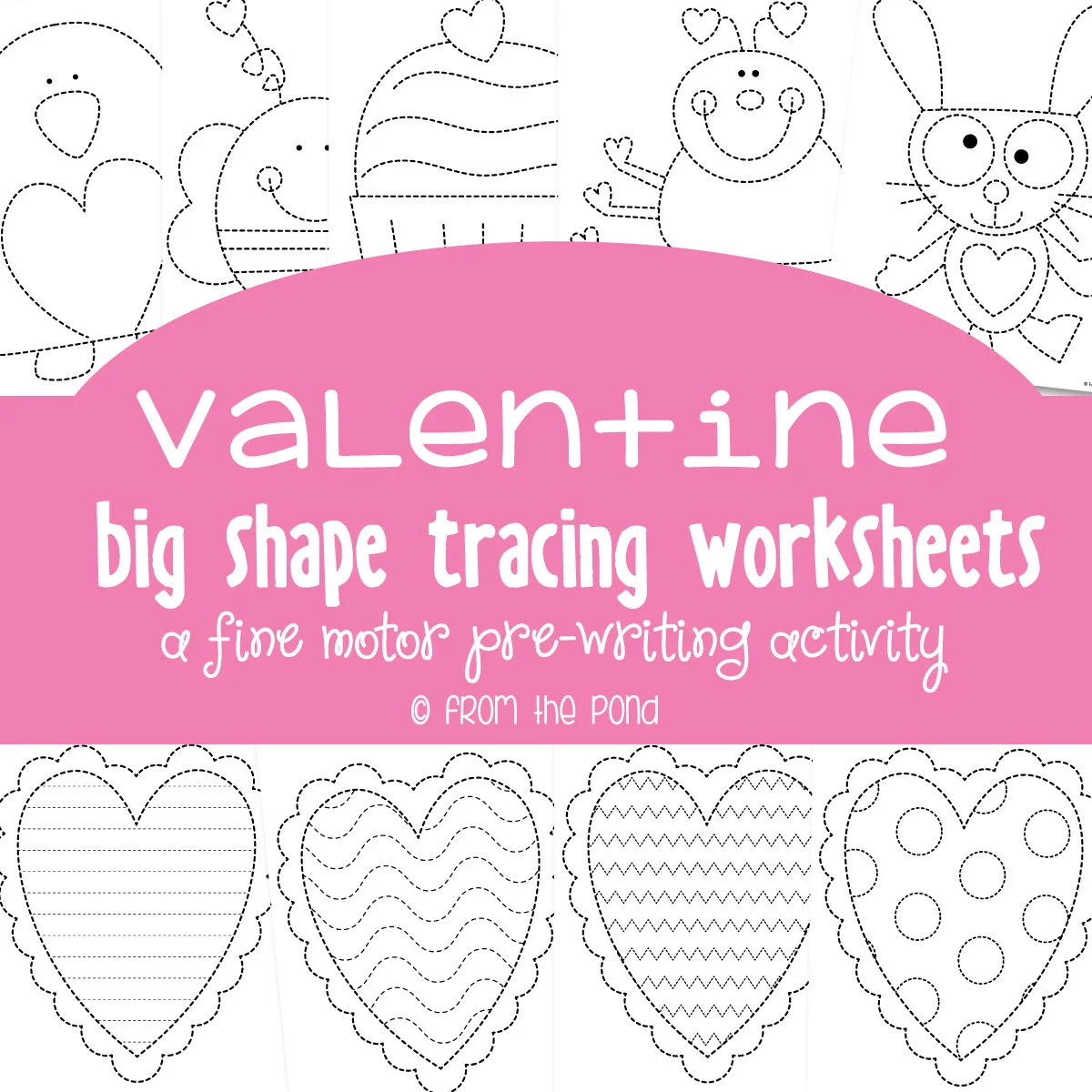 Valentines Day Tracing Pages