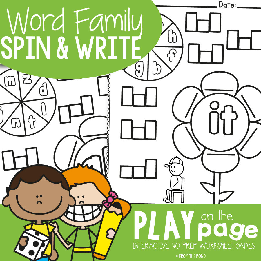 Word Family Spin and Write