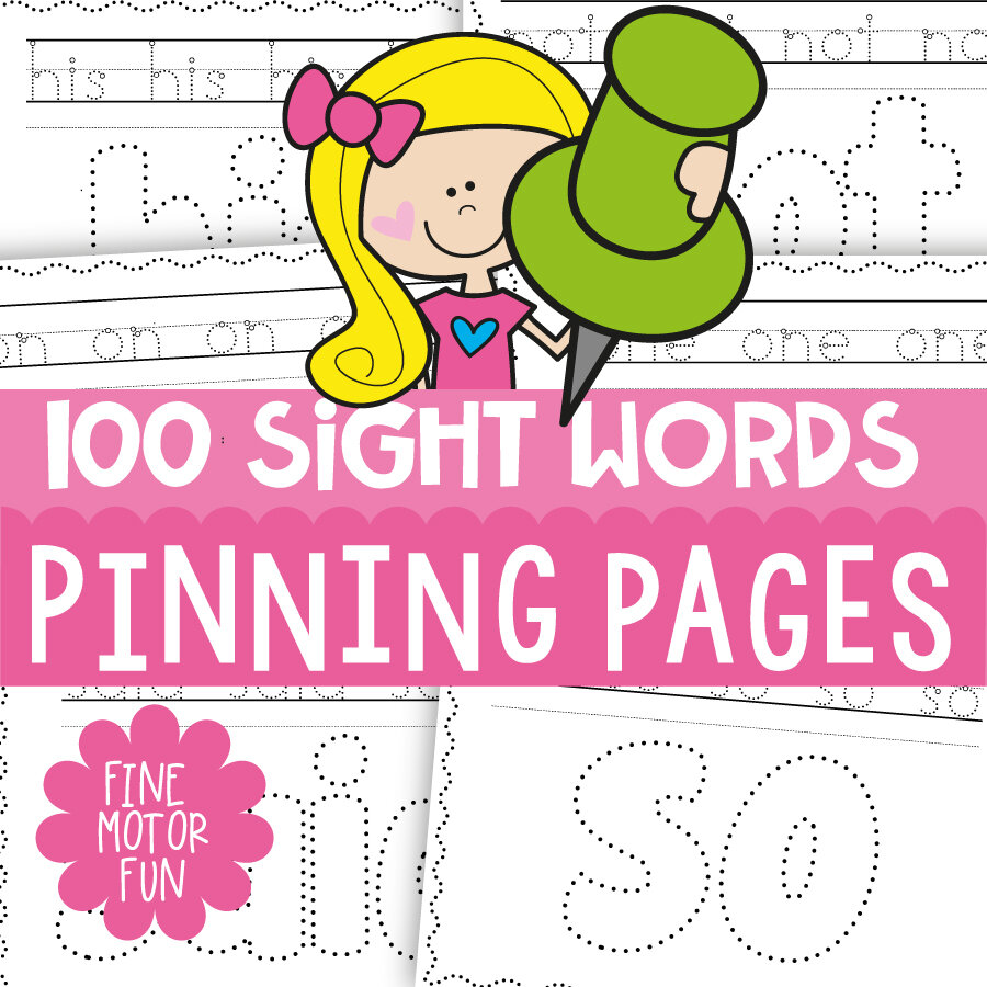 Sight Word Pinning Pages