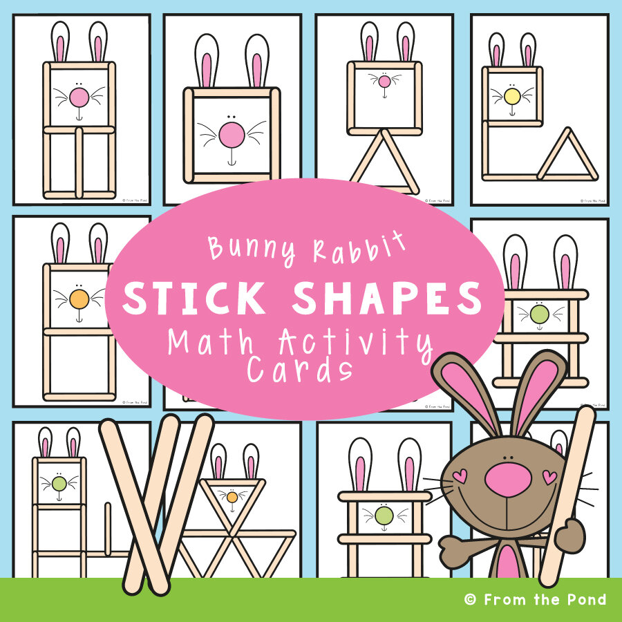 Bunny Stick Shape Cards