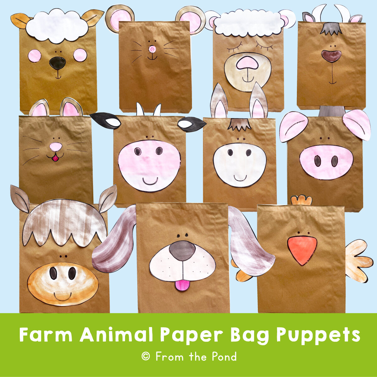 Farm Puppet One Page Crafts