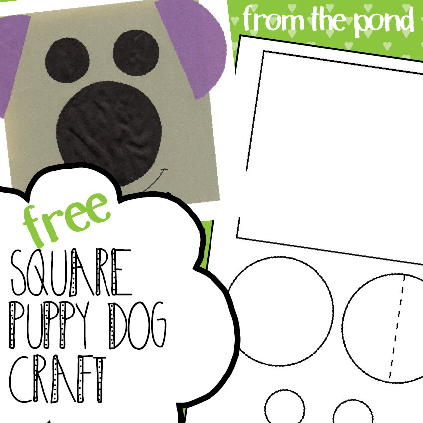 Square Dog Shape Craft
