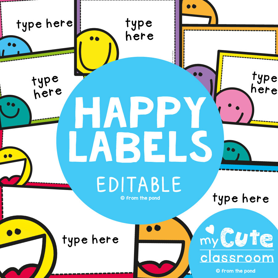 Classroom Labels Editable