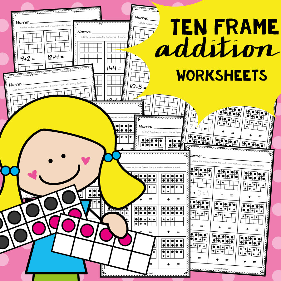 Ten Frame Addition Worksheets