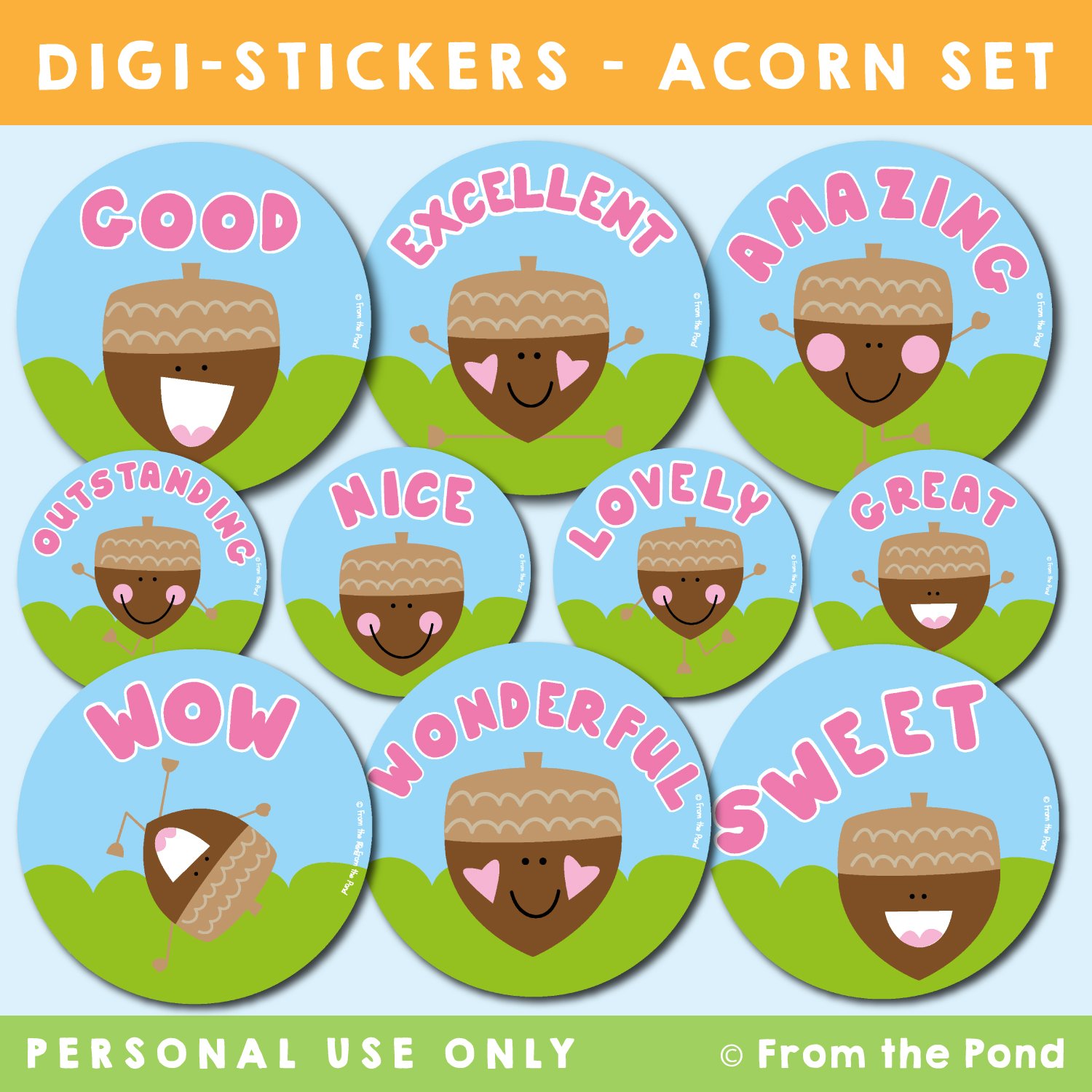 Acorn Digital Stickers