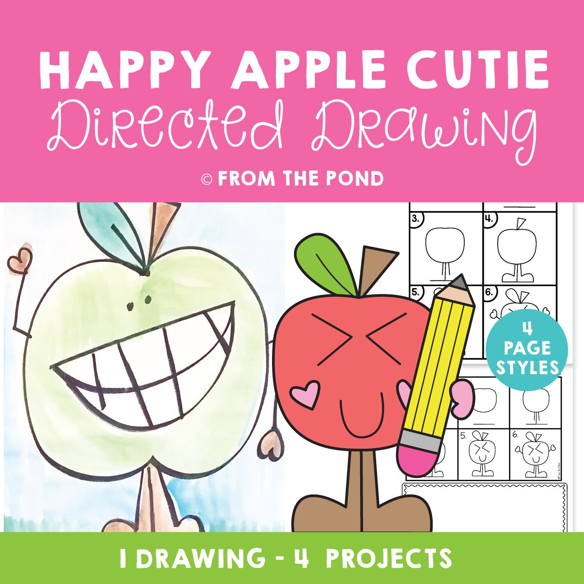 Cute Apple Drawing