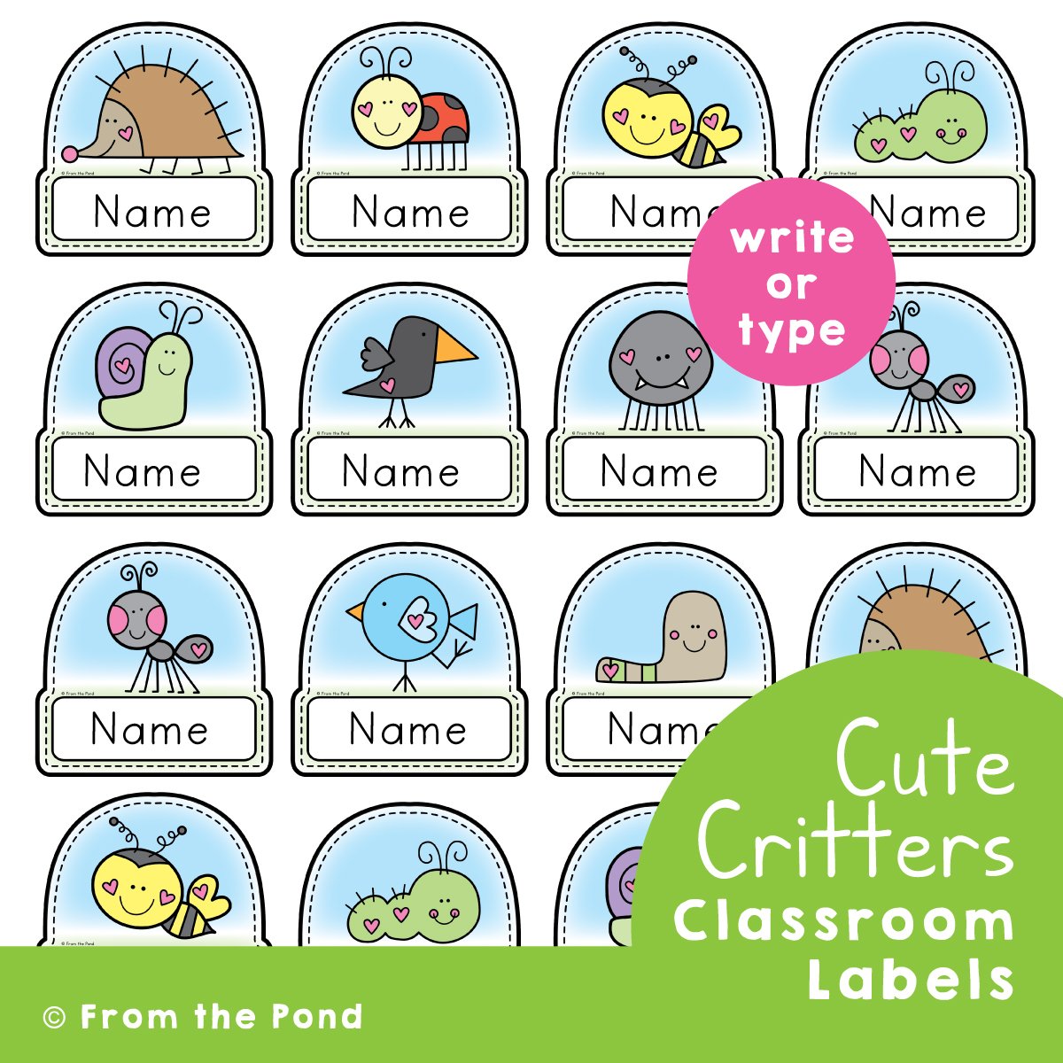 Critter Classroom Labels