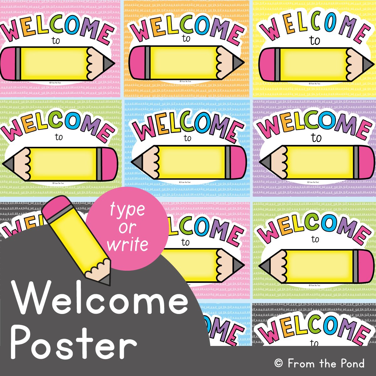 Pencil Welcome Poster