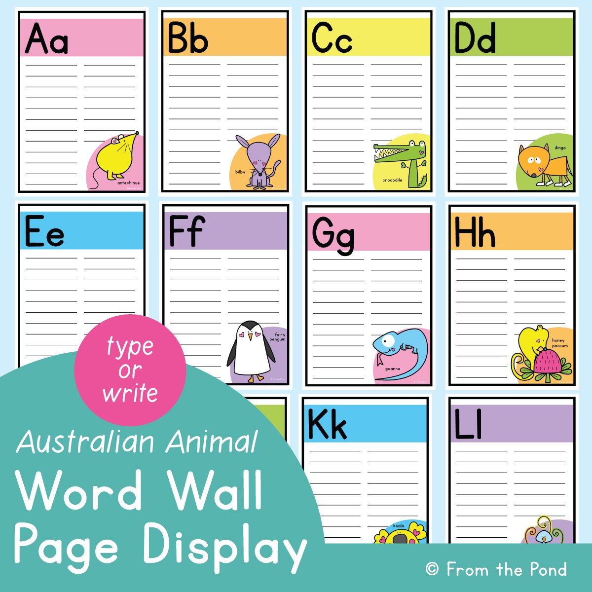 Word Wall Pages