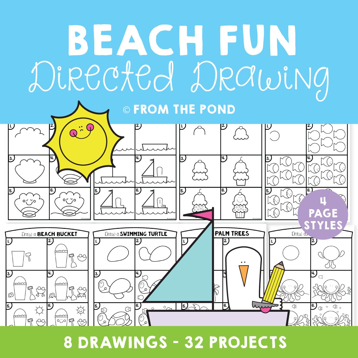 Beach Fun Drawing