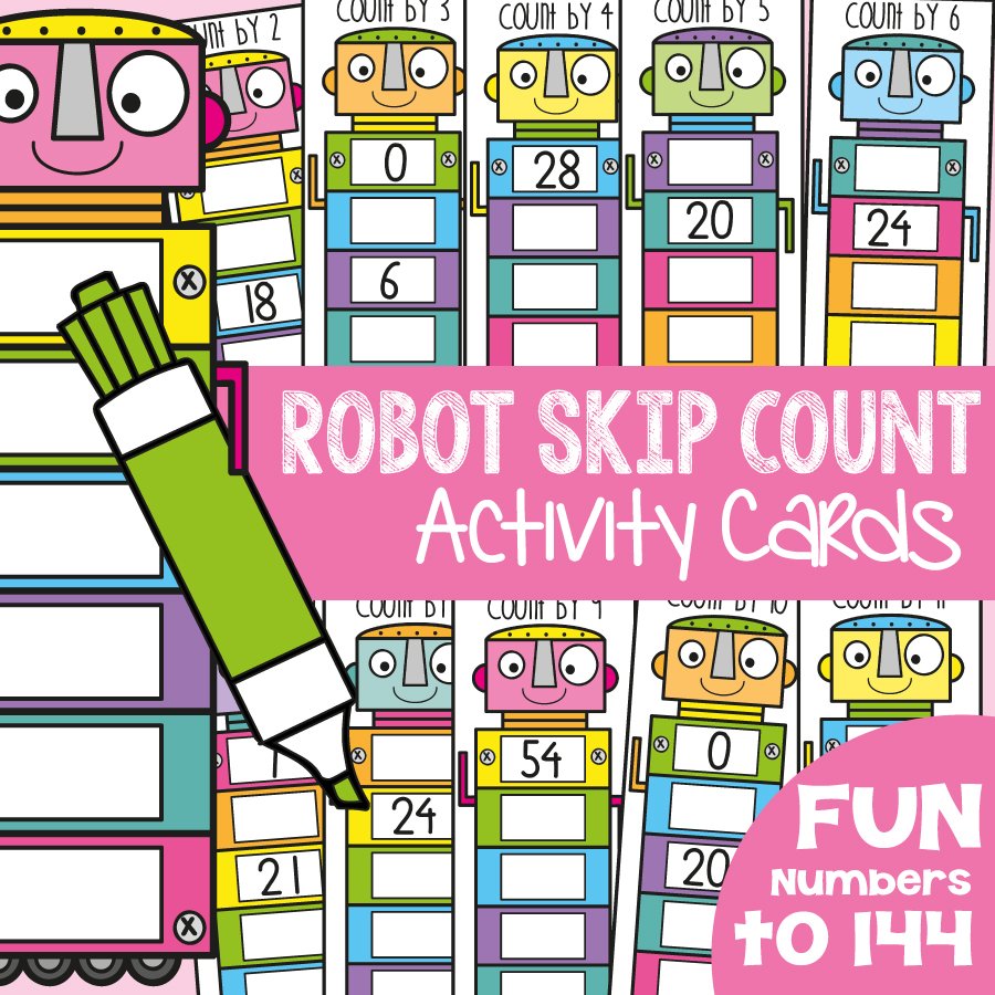 Cards - Skip Count Robots