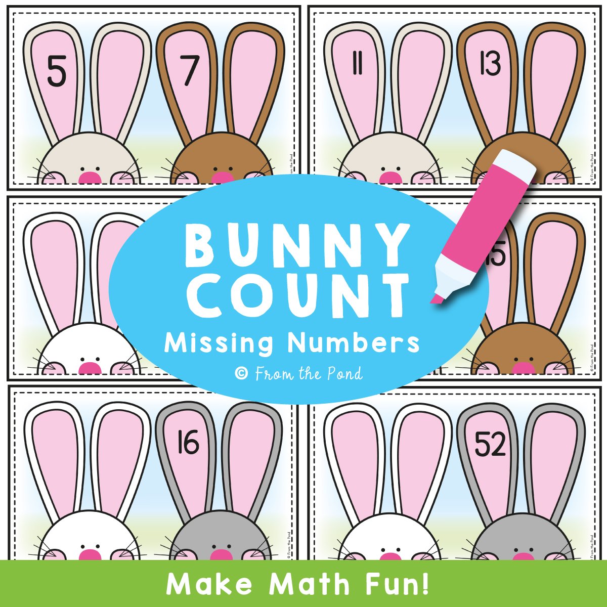 2s - Bunny Count Cards