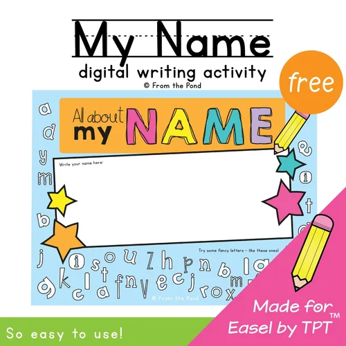 Digital slides for lesson warm ups, transitions and activities in