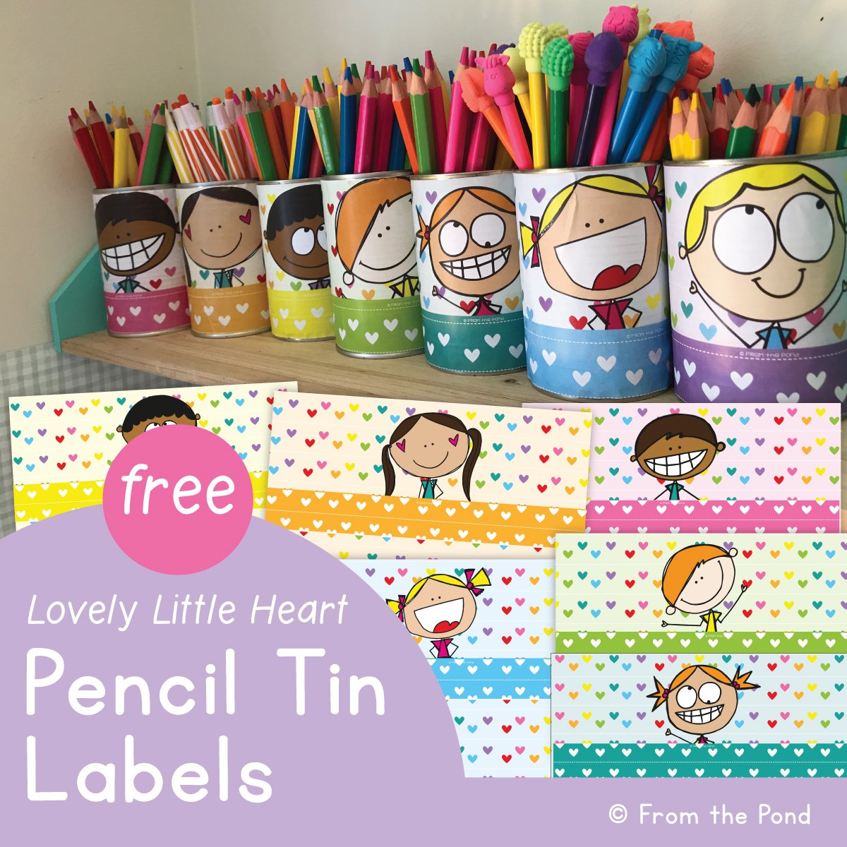 Pencil Tin Labels