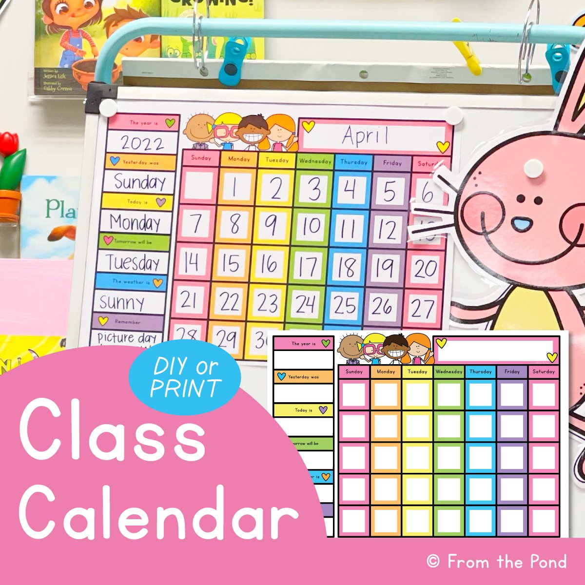 Printable classroom decor and decorations for happy child focused