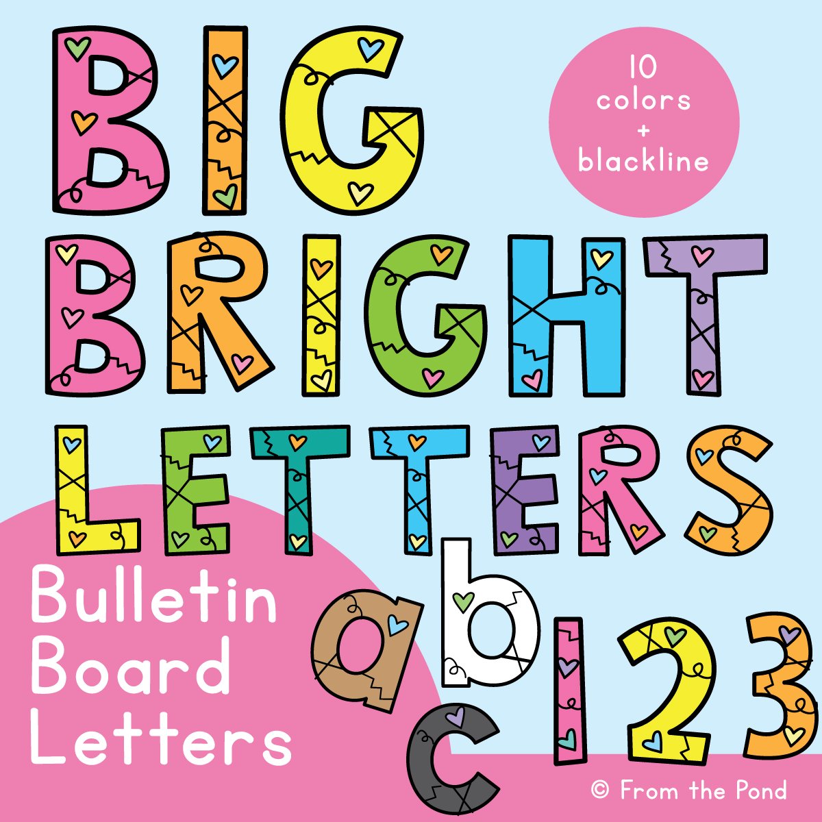 Big Printable Bulletin Board Letters for Teacher's Classroom, DIY Signs,  and Party Banners, Print and Cut Letter Set and Digital Download 