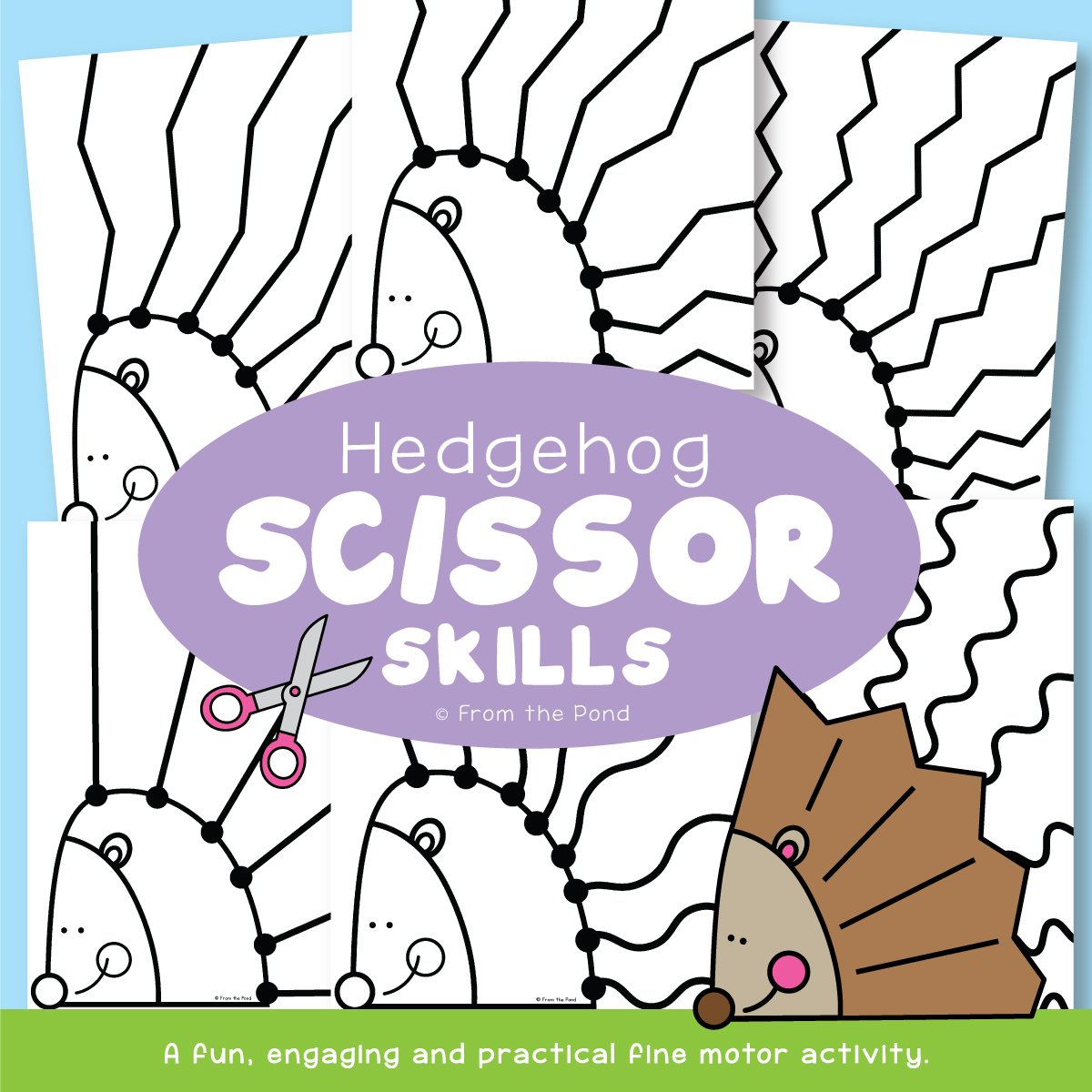 Giant Cut and Reveal {Scissor Skills Practice} • Little Pine Learners