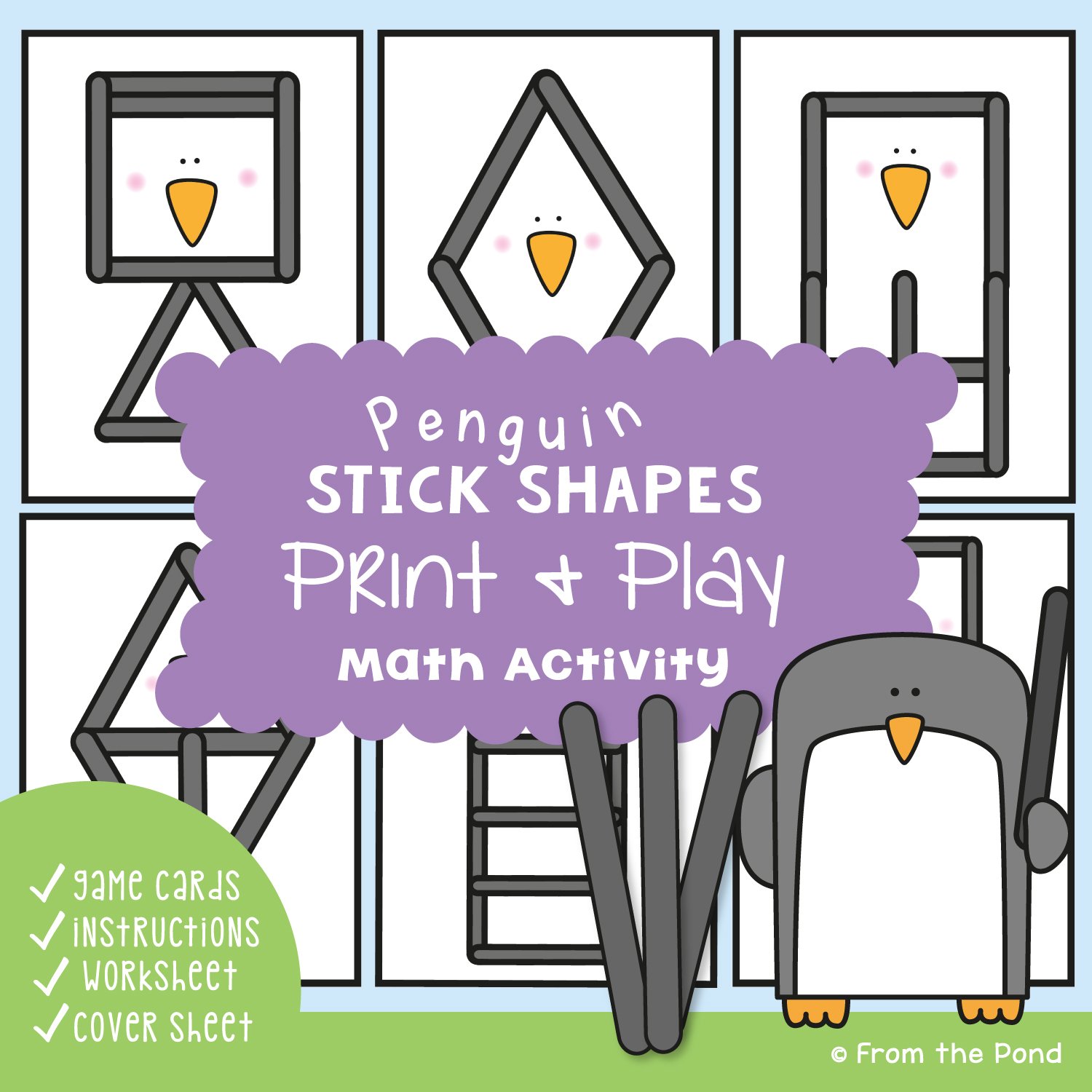 Penguin Shape Cards