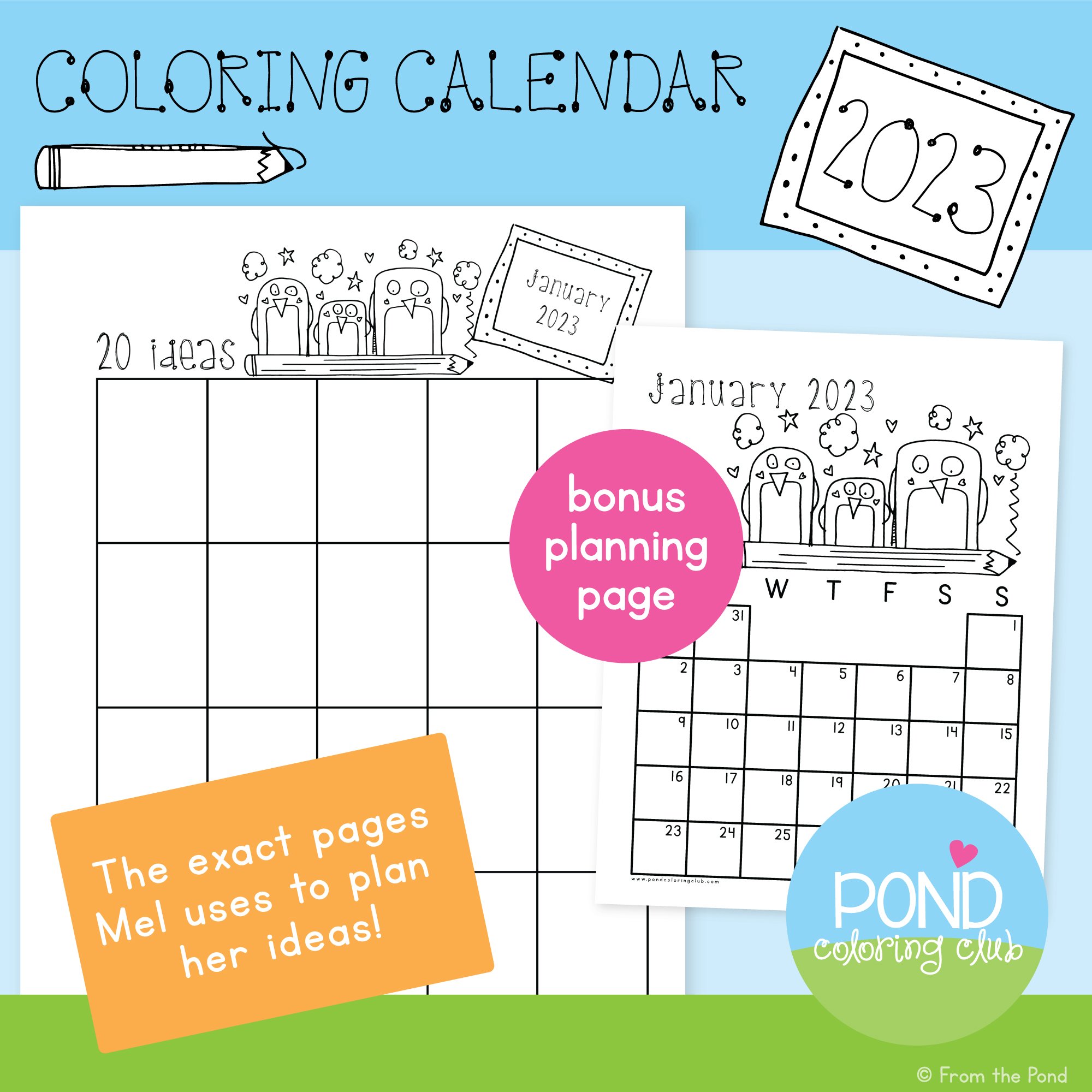 Coloring Calendar 