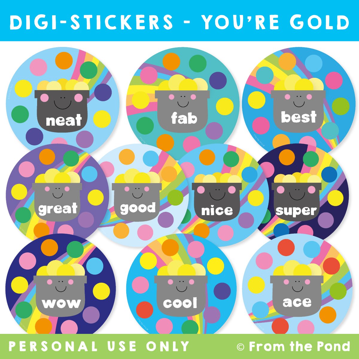 Pot of Gold Stickers