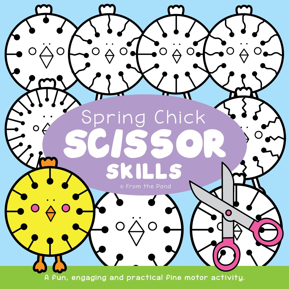 Spring Chick Scissor Skills