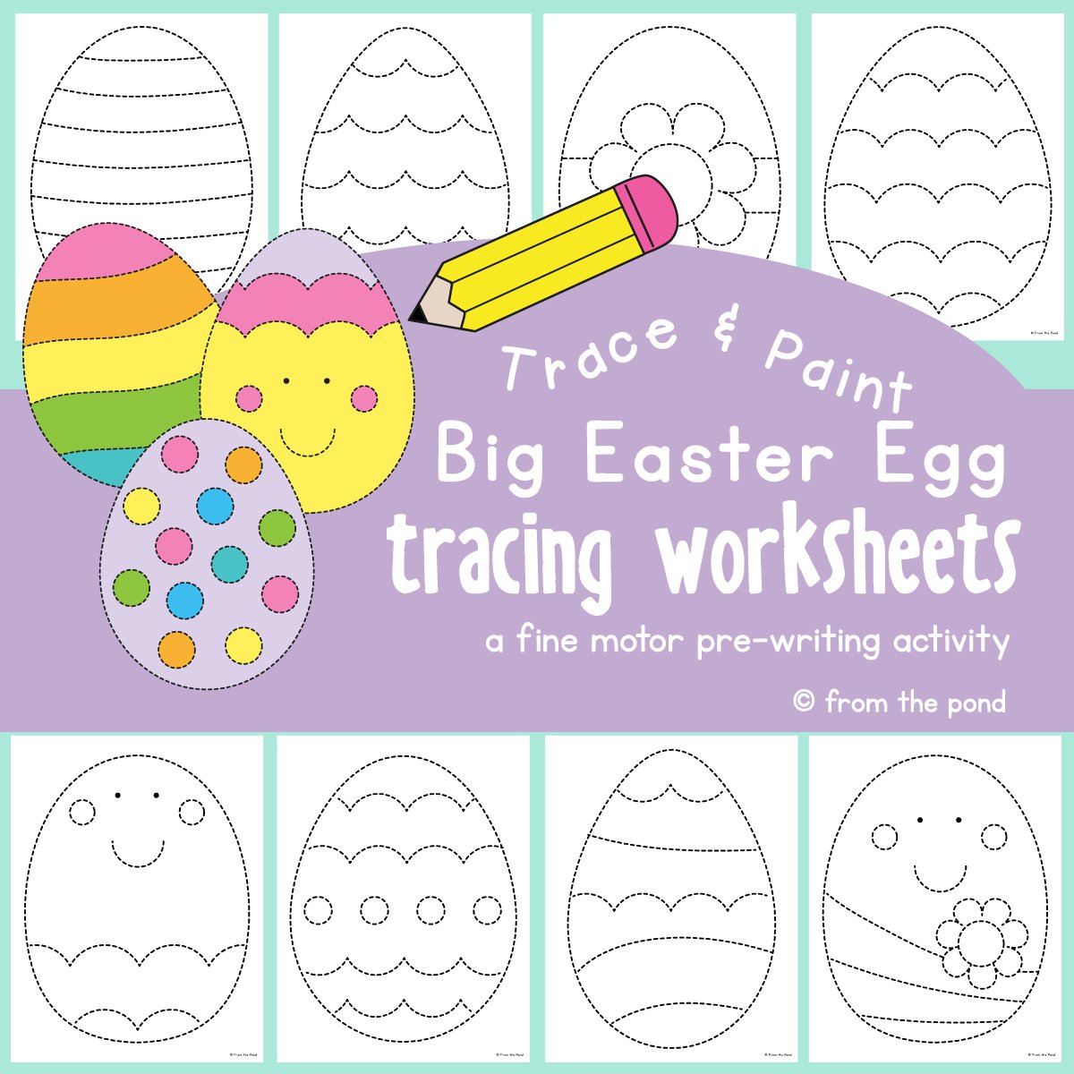 Easter Egg Tracing Pages
