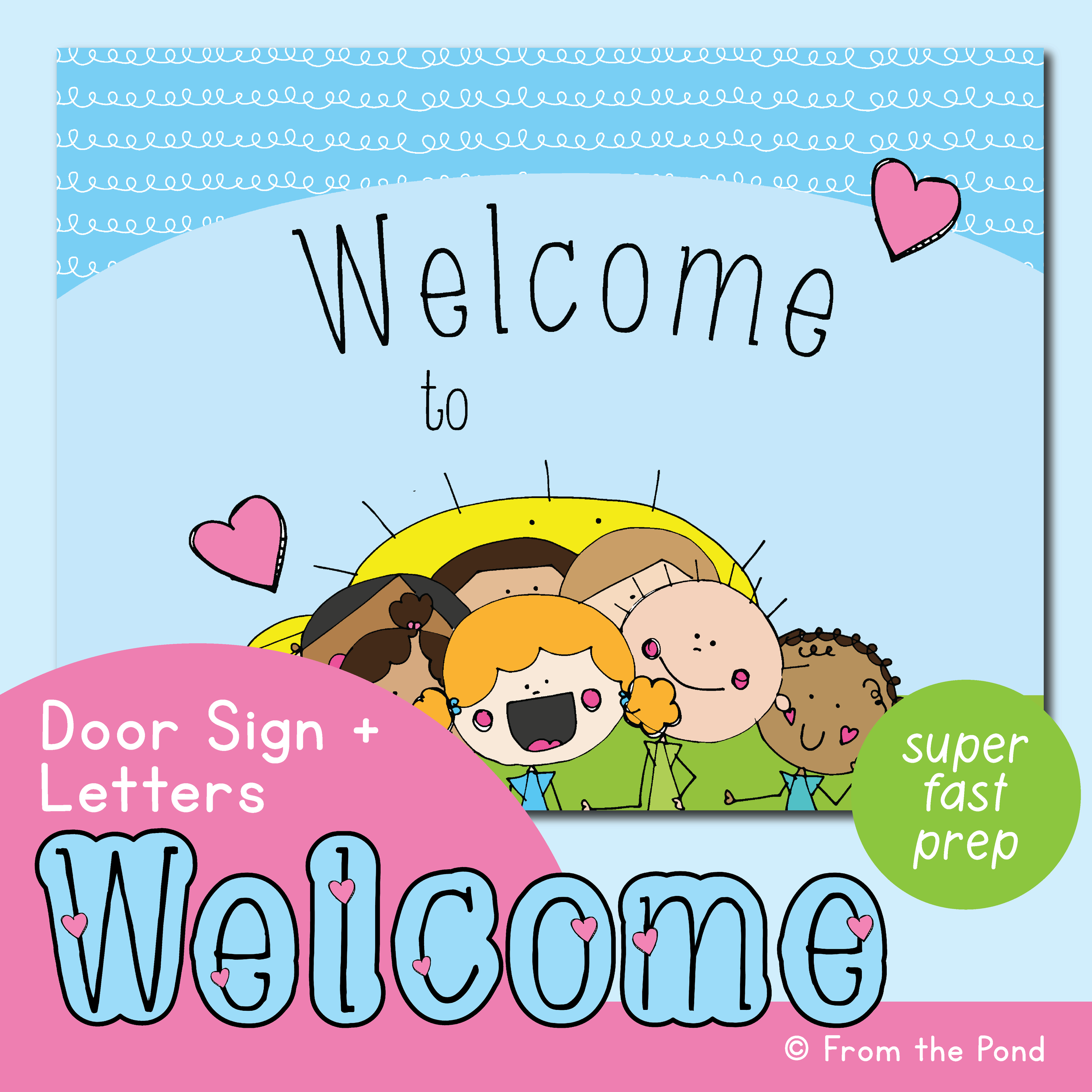 Huge blockposter to welcome students!  Welcome students, Classroom signs,  Student