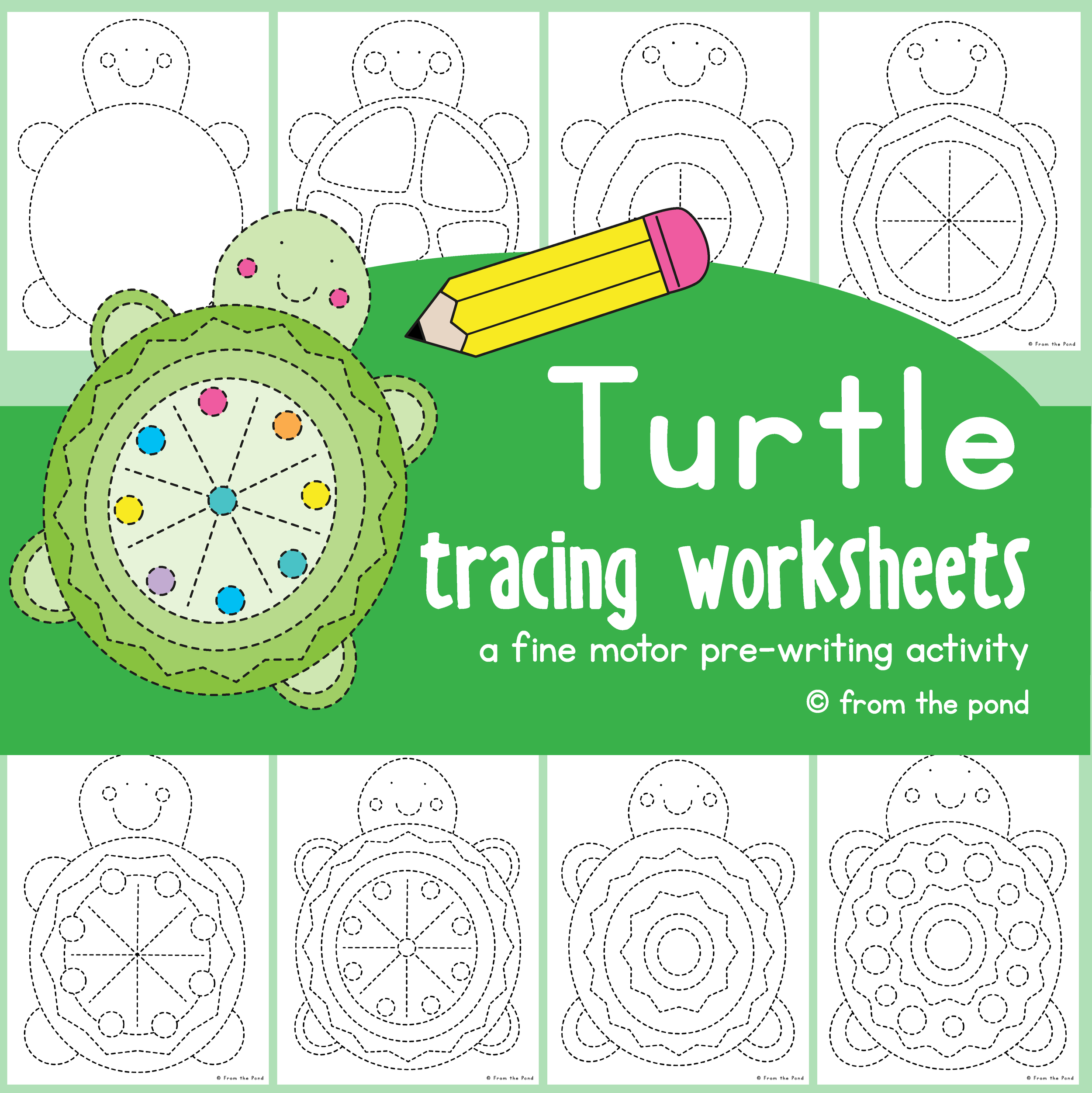 Turtle Tracing Pages