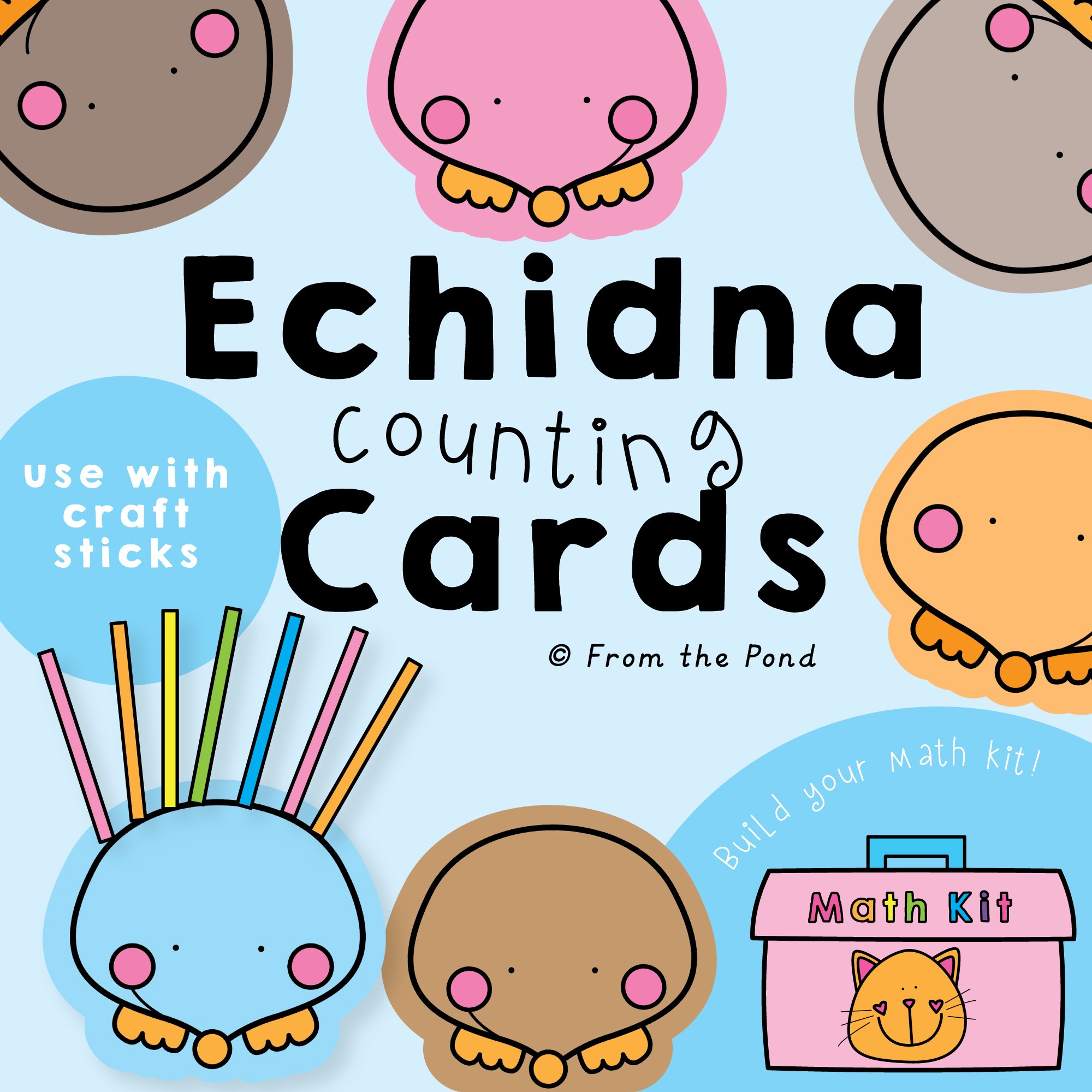 Echidna Counting Clip Cards