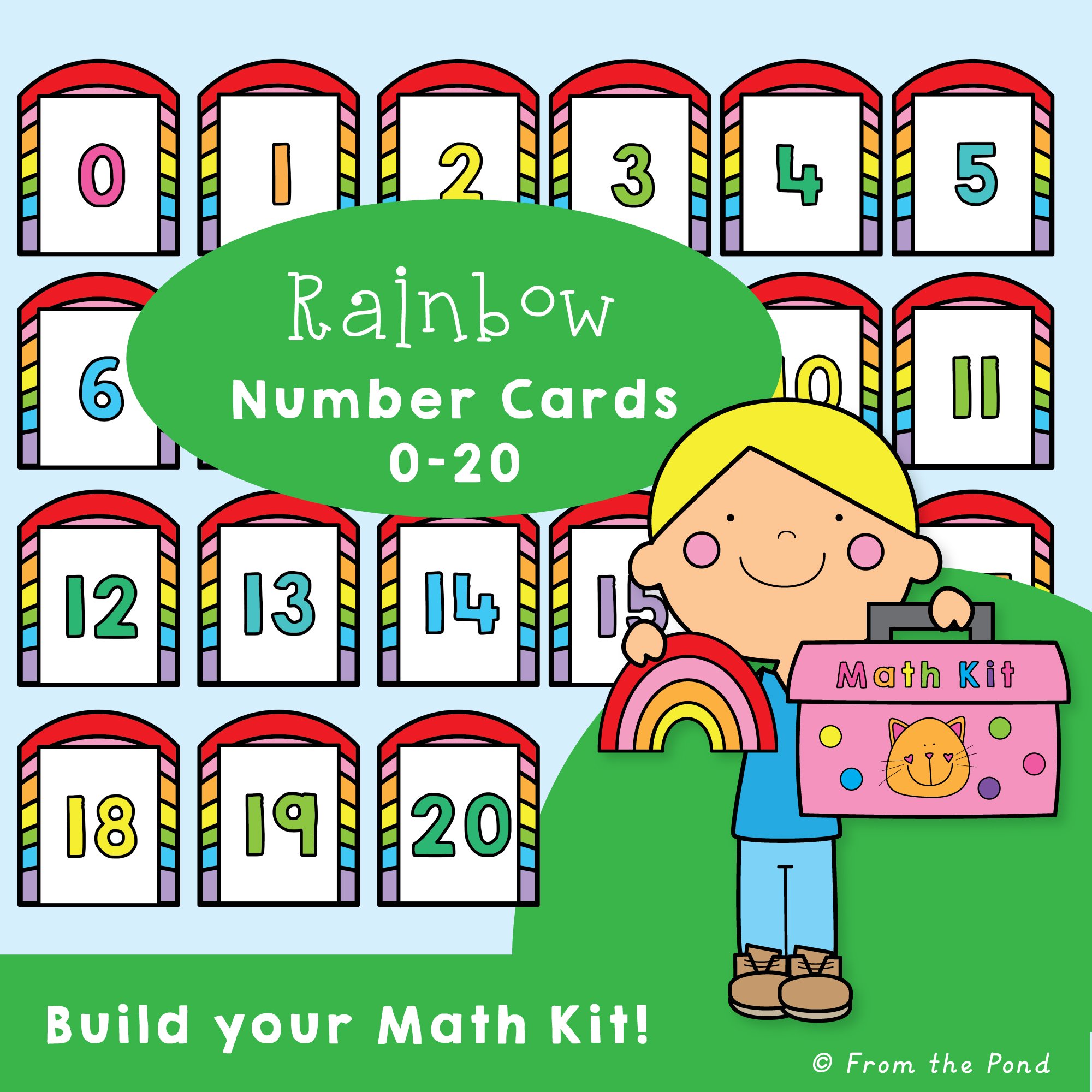 Rainbow Number Cards