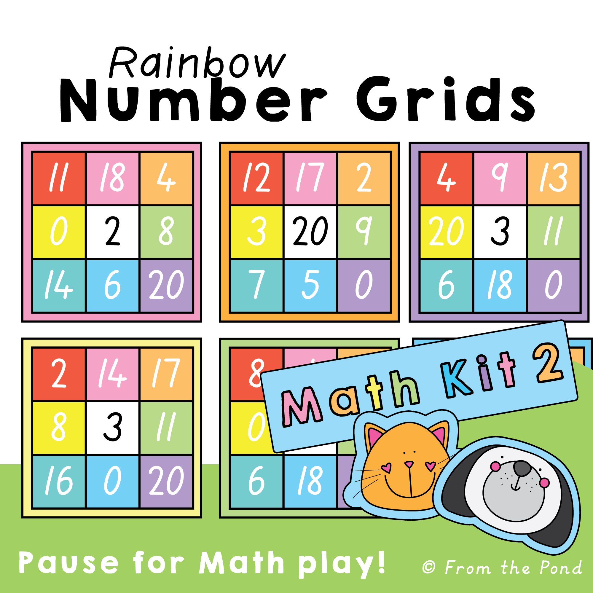  Light up early math learning with colourful Rainbow Number Grids, designed for K–1 learners to explore counting, addition, subtraction, and pattern recognition in a playful, visual way. Each grid features nine bold, rainbow-hued squares with a white