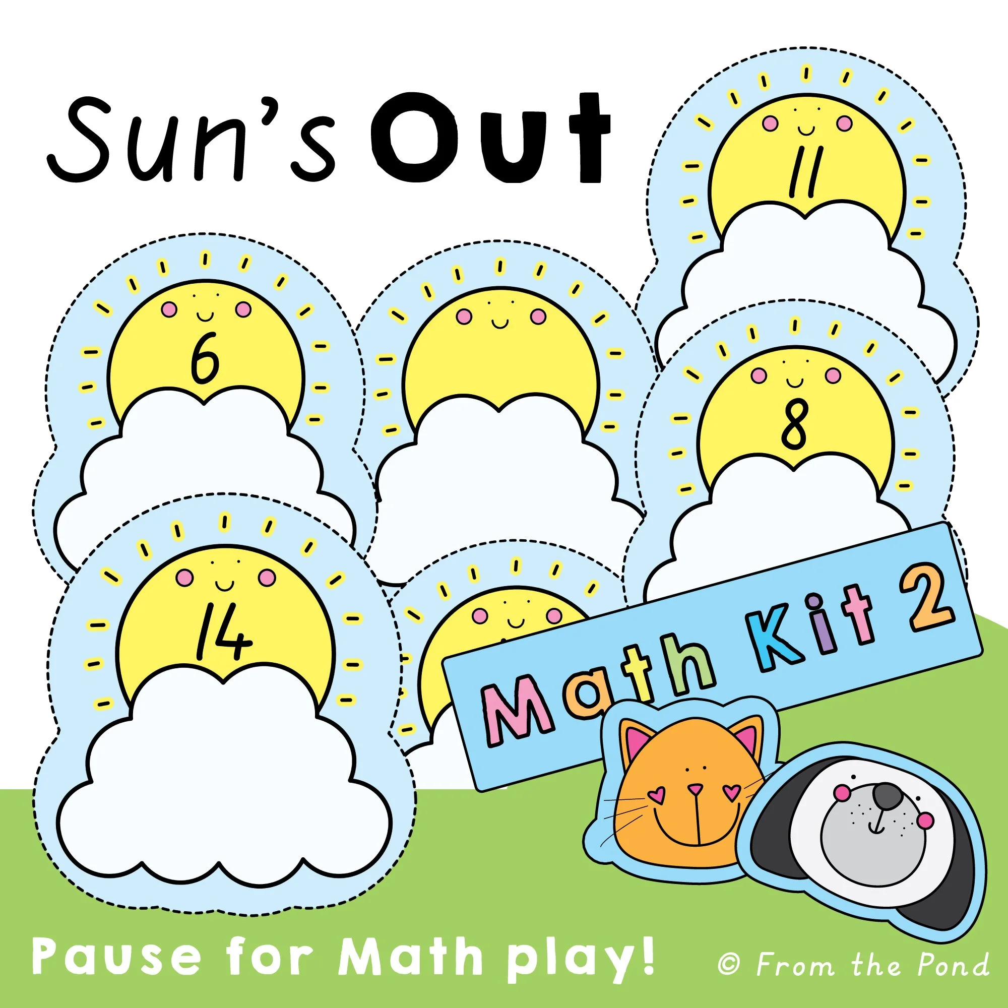  Brighten your math lessons with  Sun’s Out Numbered Math Cards , featuring oversized 1–20 sun cards paired with playful cloud spaces to explore counting, addition, subtraction, and math storytelling. This engaging, hands-on tool supports foundationa